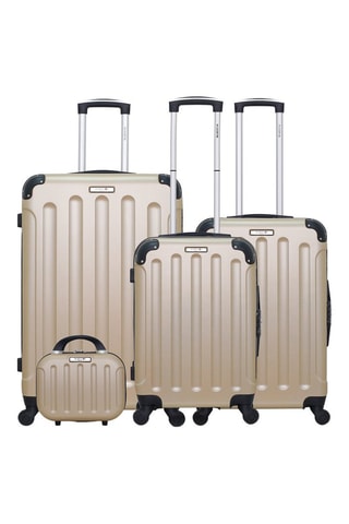 Set de 3 valises (S/M/L) et vanity Madrid-C - 55/65/75/30 cm - Beige