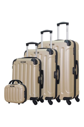 Set de 3 valises (S/M/L) et vanity Madrid-C - 55/65/75/30 cm - Beige