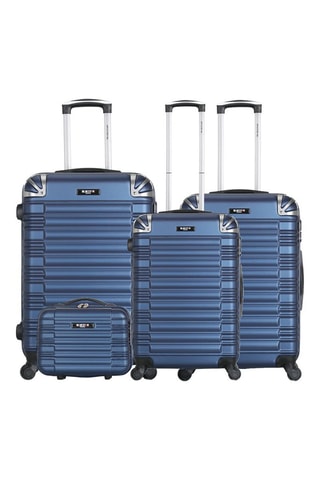 Set de 3 valises (S/M/L) et vanity Lima-C - 55/65/75/30 cm - Bleu marine