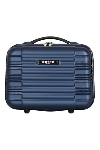 Set de 3 valises (S/M/L) et vanity Lima-C - 55/65/75/30 cm - Bleu marine