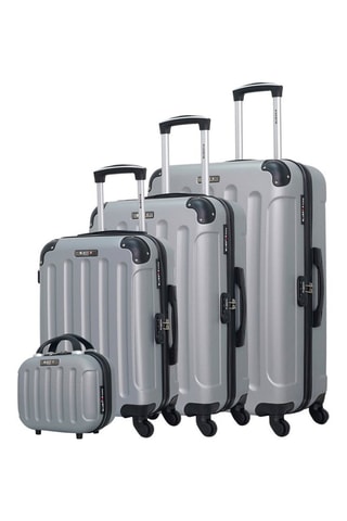 Set de 3 valises (S/M/L) et vanity Madrid-C - 55/65/75/30 cm - Gris