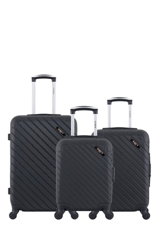 Set de 3 valises (XXS/S/M) Cite - 46/55/65 cm - Noir