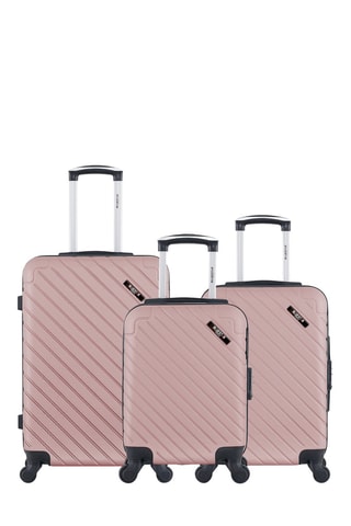 Set de 3 valises (XXS/S/M) Cite - 46/55/65 cm - Doré rose