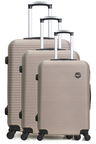 Set de 3 valises (S/M/L) London - 50/60/70 cm - Doré