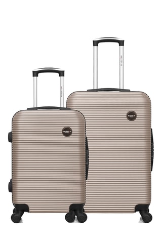 Valise cabine et valise semaine  - Beige - 55/65 cm