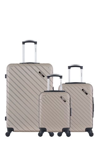 Set de 3 valises - Beige - 75/55/46 cm