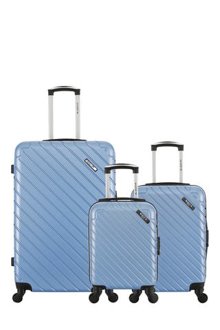 Set de 3 valises - Bleu - 75/55/46 cm