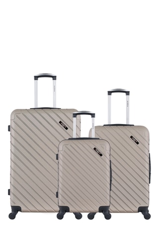 Set de 3 valises - Beige - 55/65/75 cm