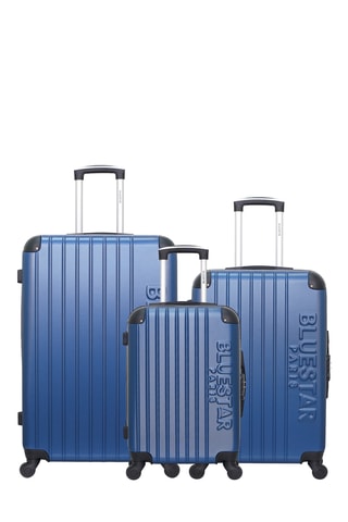 Set de 3 valises - Bleu - 55/65/75 cm