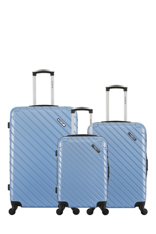 Set de 3 valises - Bleu - 55/65/75 cm
