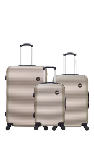 Set de 3 valises - Beige - 55/65/75 cm