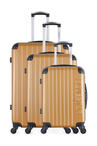 Set de 3 valises - Doré - 55/65/75 cm
