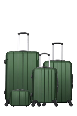 Set de 3 valises et vanity - Vert - 55/65/75/30 cm