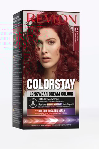 Estuche coloración permanente ColorStay N.º 6.6 Rojo intenso - 4 productos