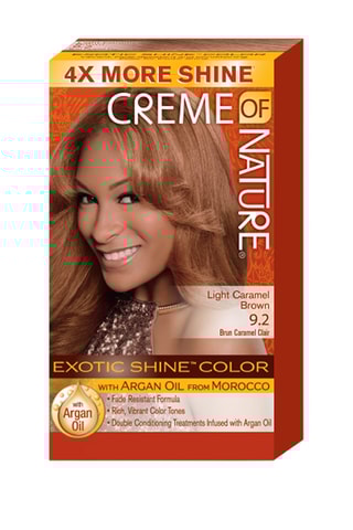 Tinte Creme of Nature® con aceite de argán - Caramel Brown 9.2 - Cabello encrespado y rizado