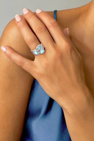 Bague - Argent et topazes