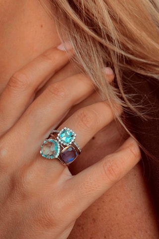 Bague - Argent et topaze