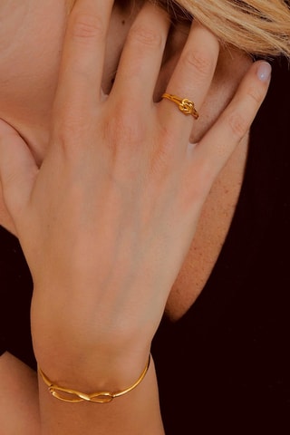 Bague - Argent plaqué or jaune