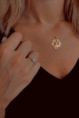 Collier - Argent plaqué or jaune