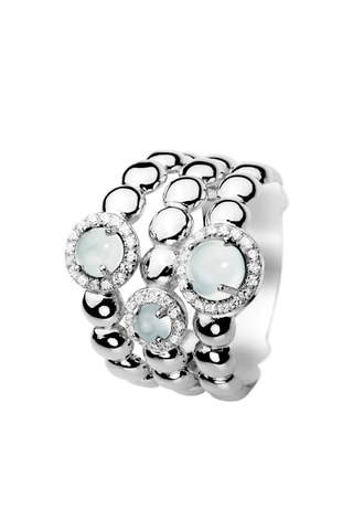 Bague - Argent et calcédoines