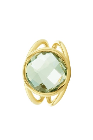 Bague - Argent doré à l'or fin jaune et améthyste