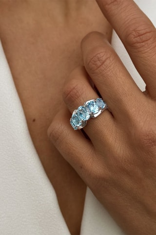 Bague - Argent et topazes