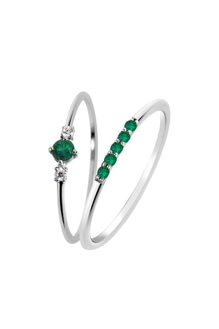 Bague - Argent et émeraudes