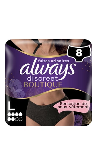 3 x 8 culottes Always Discreet - Plus L - INGREDIENTS MANQUANTS