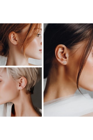 3 Paar Oorknopjes Passion - Zilverkleurig