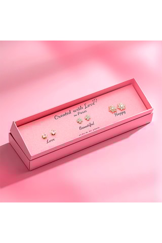 3 Paar Oorknopjes Light - Goudkleurig