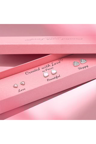 3 Paar Oorknopjes Lily - Zilverkleurig