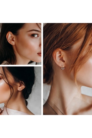 2 Paar Oorknopjes et 1 Paar Oorbellen Sweet - Goudkleurig