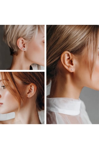 3 Paar Oorknopjes Romance - Zilverkleurig