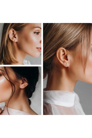 3 Paar Oorknopjes Smile  - Goudkleurig