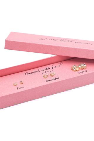 3 Paar Oorknopjes Angel - Goudkleurig