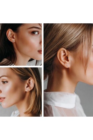 3 Paar Oorknopjes Destiny - Zilverkleurig