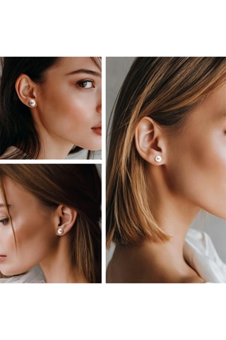 3 paires de puces Happy - Argenté