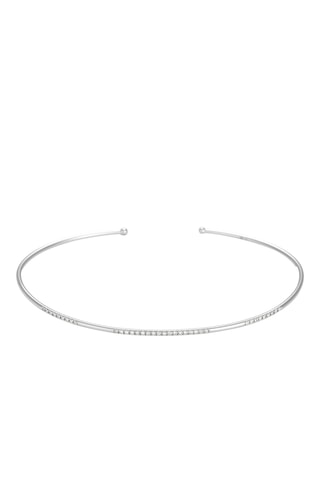 Armband Divided Line Bangle - Witgoud en Diamanten