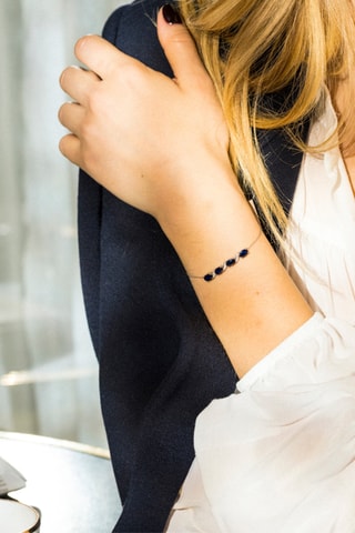 Armband Baru - Witgoud, Diamanten en Saffieren