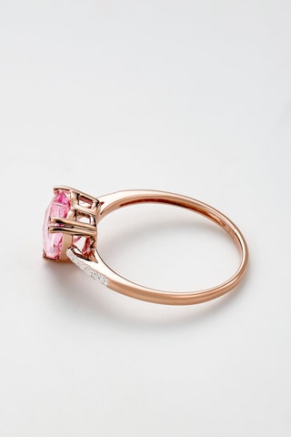 Ring Saphya Geelgoud, Diamanten en Topaas