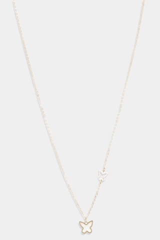 Ketting Simple Butterfly Geelgoud en Parelmoer