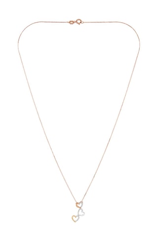 Hanger Cœurs de Couleur   Roségoud Geelgoud, Witgoud en Diamanten