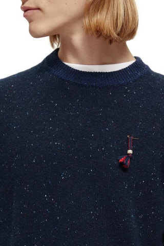 Wollen Trui - Gemêleerd Marineblauw