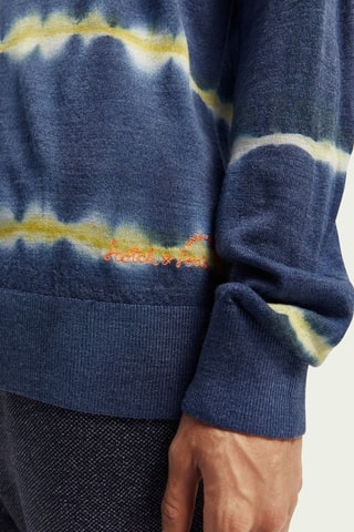Wollen Trui Tie and Dye - Marineblauw