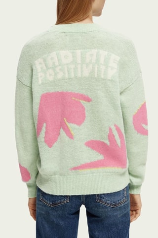 Wollen Vest - Zeegroen en Roze