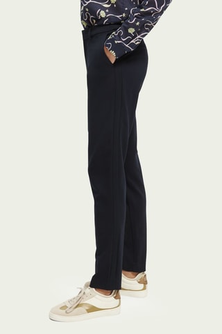 Broek Slim Fit Hoge Taille - Nachtblauw