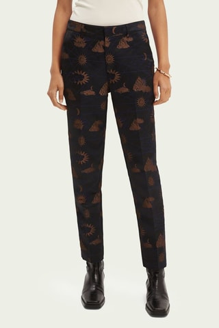 Broek Tapered Hoge Taille - Bruin