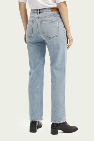 Biologisch Katoenen Jeans Hoge Taille - Hemelsblauw