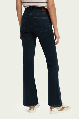 Jeans Hoge Taille Flare Cut - Nachtblauw