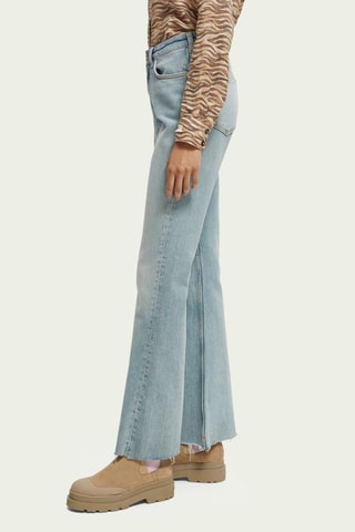 Jeans Hoge Taille Flare Cut - Hemelsblauw